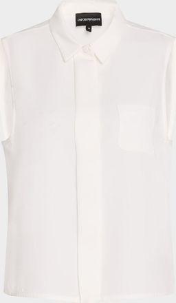 Emporio Armani Sleeveless Button-Down Blouse