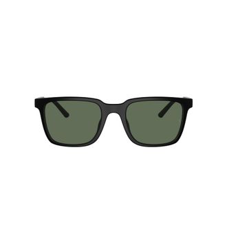 Oliver Peoples 0ov5553su Bold Rectangular Frame Sunglasses with Dark Green Lenses
