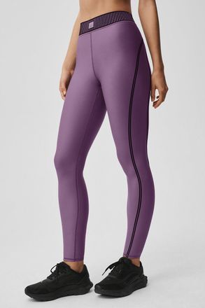 Alo | Airlift High-Waist 7/8 Line Up Legging in Plum Kiss Purple, Size: Medium
