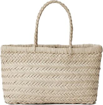 Dragon Diffusion Stijlvolle leren handtas - Dames - Shoppers - Beige - ONE Size - Leer - Tassen