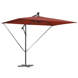 Berkfield Home Modern Cantilever Banana Parasol Terracotta 294 x 200 x 254 cm