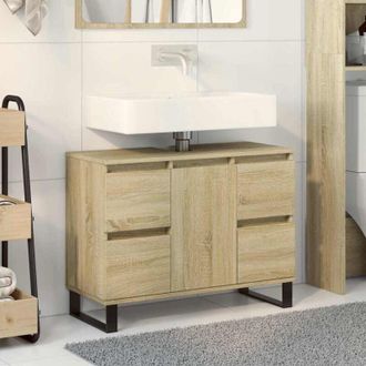 vidaXL Mobile da Bagno Rovere Sonoma 80x33x60 cm in Legno Multistrato - Vidaxl