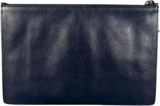 Valentino Pre-owned Camouflage Star Leren Clutch Tas - Dames - Vintage Clutch - Blauw - ONE Size - Leer - Vintage