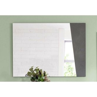 Dmora Specchiera da parete lineare, Made in Italy, Specchio da bagno, cm 80x2h60, colore Grigio Cenere, con imballo rinforzato - Dmora