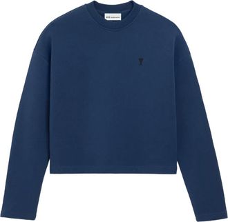 Ami Felpa Ami de Coeur crop - Blu