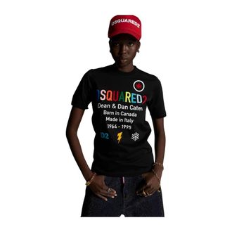 Dsquared2 Dames, Tops, Zwart, Maat: S Katoen