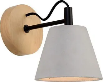 Lucide Lucide Possio Aplique De Pared Gris Hormig&oacute;n 15 Cm