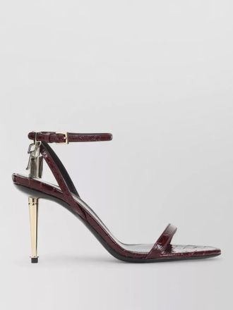 Tom Ford python stiletto sandal open toe leather