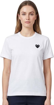 Comme Des Gar&ccedil;ons White Logo Crew Neck T-Shirt