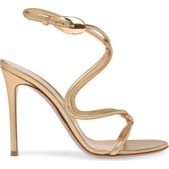 Gianvito Rossi Jungle Mamba Sandals in Metallic Gold at Nordstrom, Size 41.5