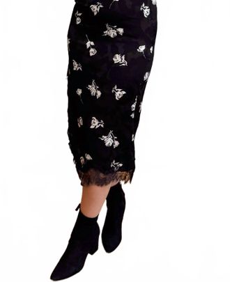 Vero Moda Rose Lace Skirt In Multi
