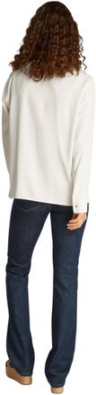 Tommy Hilfiger Womens Regular Fit Soft Viscose Shirt, Off-White (Ivory Petal), 10