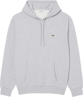 Lacoste Fleece Hoodie Sweatshirt - Heren - Hoodies - Grijs - XL - Katoen - Hoodies & sweatvesten