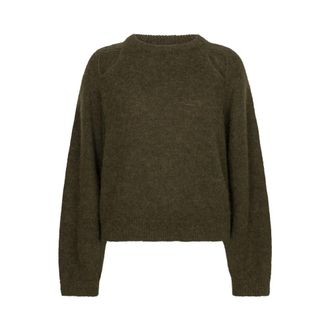 Dante6 Kyoto Cut-out Trui met Ronde Hals - Dames - Truien - Groen - Maat: M Wol