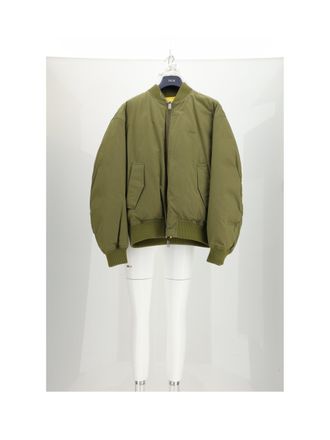 Dior Mens Bomber Jacket Reversible Green Cotton