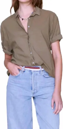Xirena Channing Poplin Shirt In Green Moss