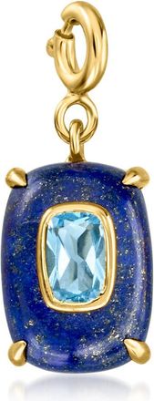 Ross-Simons Lapis and. Swiss Blue Topaz Charm in 18kt Gold Over Sterling