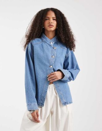 Asos Giacca di jeans a portafoglio blu medio