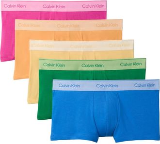 Calvin Klein Assorted 5-Pack Pride Low Rise Cotton Trunks in Grn/orng/golden/blue/orchid at Nordstrom, Size X-Large