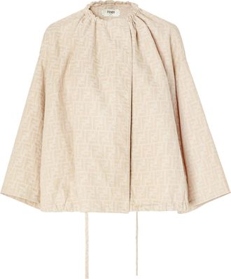 Fendi Ff Cotton And Linen Jacket-Donna