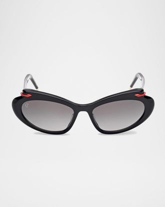 Christian Louboutin Miss Z Acetate Aviator Sunglasses