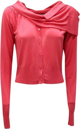 Liu Jo Zijdenmix Cardigan - Dames - Vesten - Roze - L - Truien & Vesten