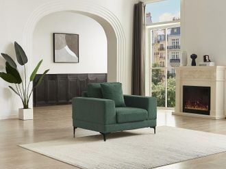 Vente-Unique Poltrona in Tessuto testurizzato Verde - JAMOLO