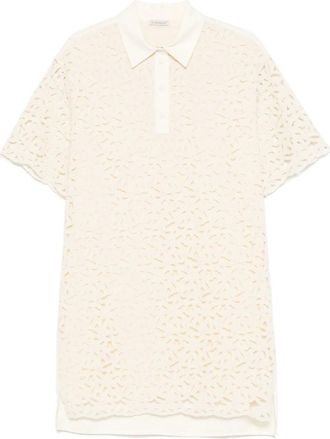 Moncler Abito corto con inserti in pizzo - Toni neutri