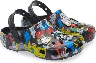 Crocs Mickey & Friends Classic Clog in Black Multi at Nordstrom, Size 10