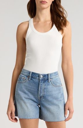 Pistola Denim Christy Rib Tank in Le Blanc at Nordstrom, Size X-Small