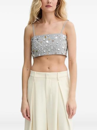 Isabelle Blanche Top con decorazione - Grigio