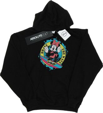 Disney Dames/Dames Minnie Mouse Brave The Wave Hoodie (Zwart)