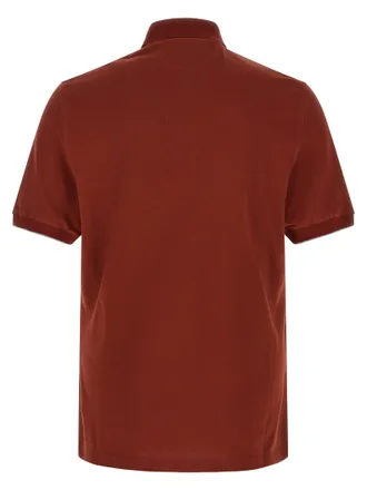 Brunello Cucinelli Logo-Embroidered Piqu&eacute; Polo Shirt - Terracotta