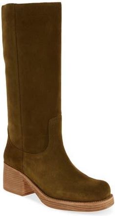 Jeffrey Campbell Reflect Platform Boot in Khaki Suede at Nordstrom Rack, Size 11