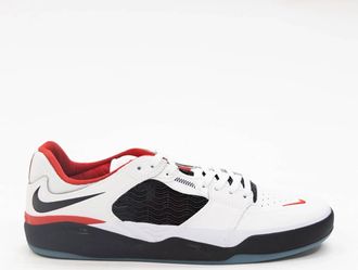 Nike Mens Ishod Wair Premium Skate Shoes In White/black-University Red-Black