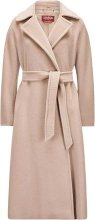 Max Mara Tenzone Coat - Dames - Jas met riem - Beige - 2XS - Wol - Jassen