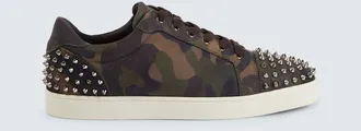 Christian Louboutin Seavaste camouflage spiked suede sneakers