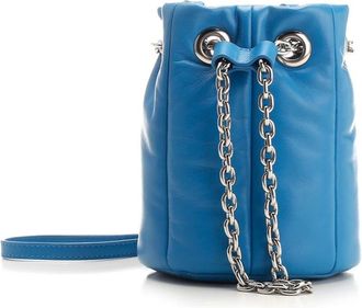 Stand Studio Stand Studio, Tassen, Dames, Blauw, ONE Size, Leer, Yvette Bucket Bag