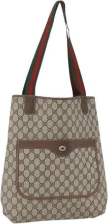 Gucci Pre-owned Tote Bags, female, Beige, Size: ONE SIZE Pre-owned Plastic Tote Bag