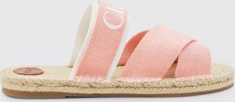 Chlo&eacute; Sandalo Chlo&eacute; in canvas con logo ricamato