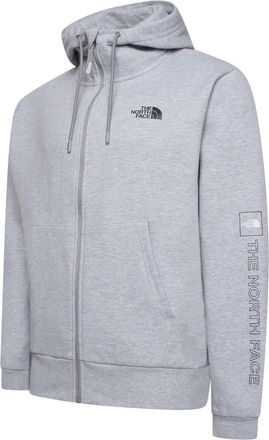 The North Face Mens M Outline Logo Box Hoodies Grey Cotton - Size X-Large