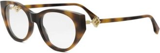 Fendi FF Diamonds Havana Optische Frame - Dames - Brillen - Veelkleurig - 53 MM - Accessoires