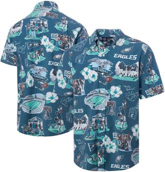 Reyn Spooner Mens Reyn Spooner Kelly Green Philadelphia Eagles Scenic Button-Down Shirt at Nordstrom, Size Xxx-Large