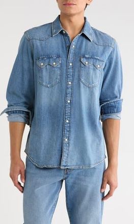 Lucky Brand Sawtooth Western Button-Up Shirt in Steel Shadow at Nordstrom Rack, Size Xx-Large
