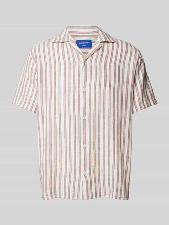 Jack & Jones Jack & Jones Relaxed Fit Freizeithemd mit 1/2-Arm Modell NOTO in Beige, Gr&ouml;&szlig;e S