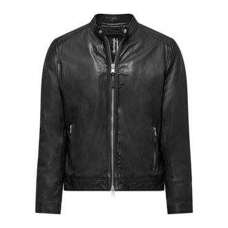 Bomboogie Jassen, Heren, Zwart, S, Leer, Roy Leather Jacket