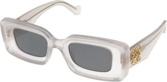 Loewe Smoke Mirror Rectangular Ladies Sunglasses LW40101I 25C 46