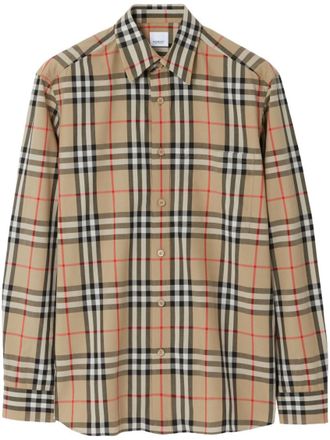 Burberry Beige Check Motif Shirt