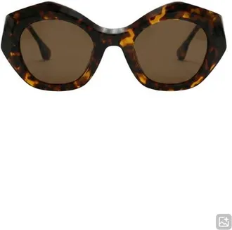 Fifth and Ninth Riven 50mm Small Geometric Sunglasses in Torte/brown at Nordstrom