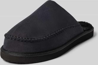 Jack & Jones Jack & Jones Hausschuhe mit Futter aus Kunstfell Modell MANOR MOC MULE in Black, Gr&ouml;&szlig;e 40